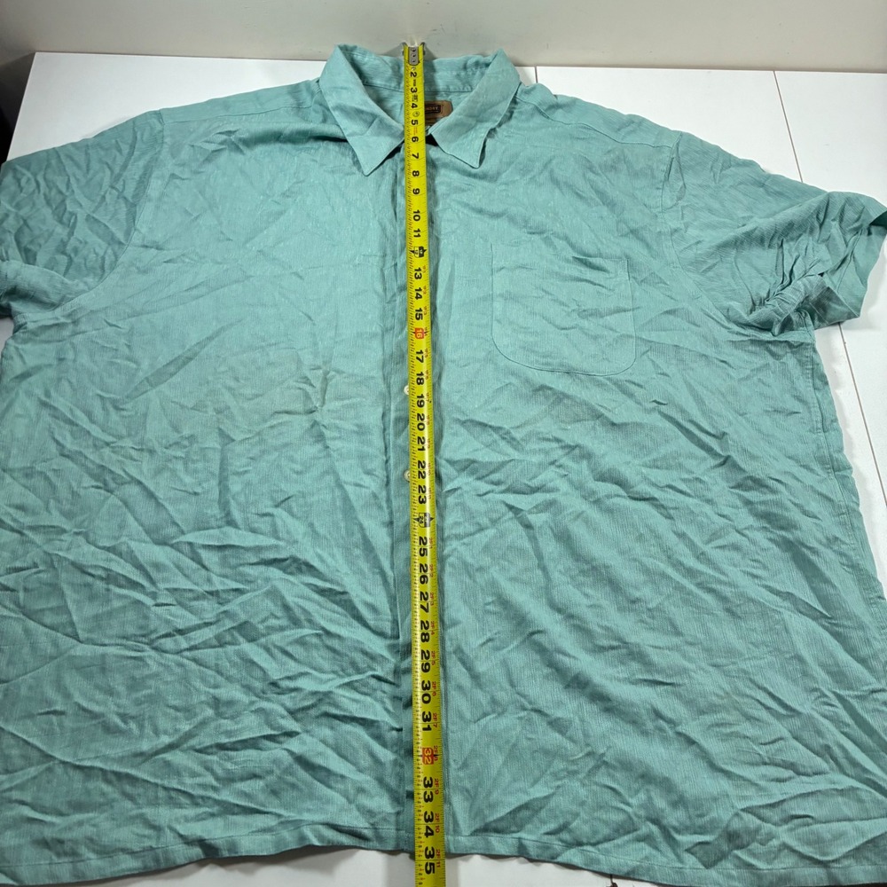 LOT of 2 Foundry Button Up Camp Shirts 4XL Blue Teal 2 Pack Rayon Blend - Picture 6 of 10